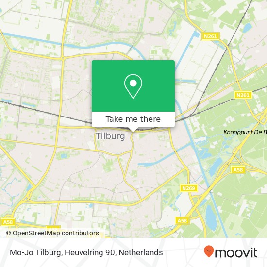 Mo-Jo Tilburg, Heuvelring 90 kaart
