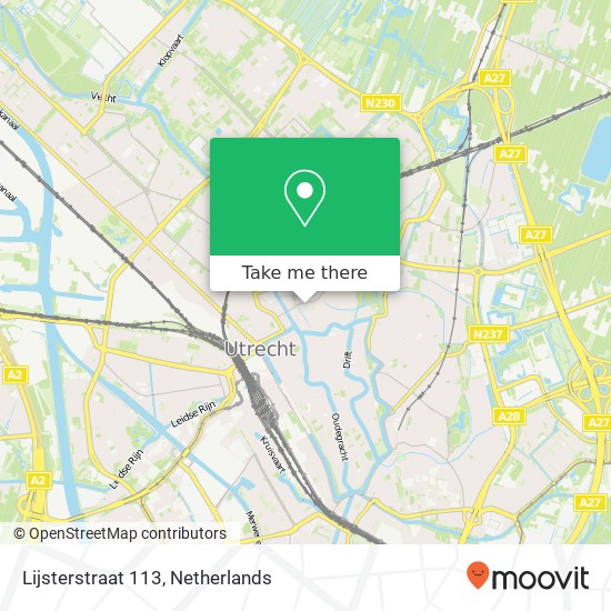 Lijsterstraat 113, 3514 TC Utrecht kaart