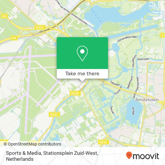 Sports & Media, Stationsplein Zuid-West kaart