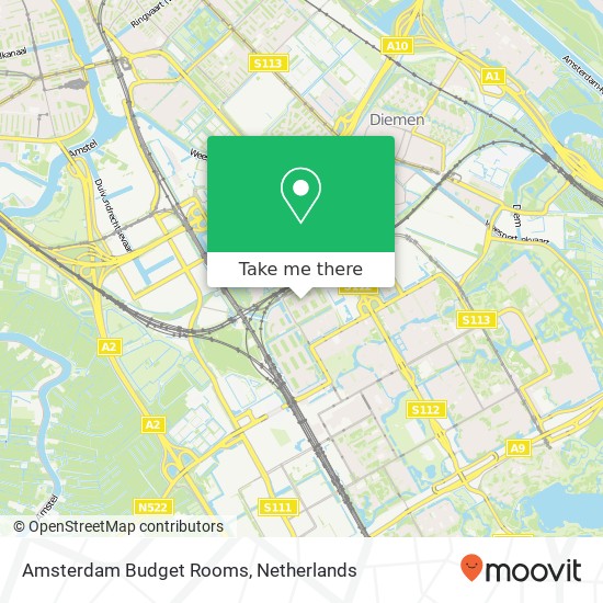 Amsterdam Budget Rooms kaart