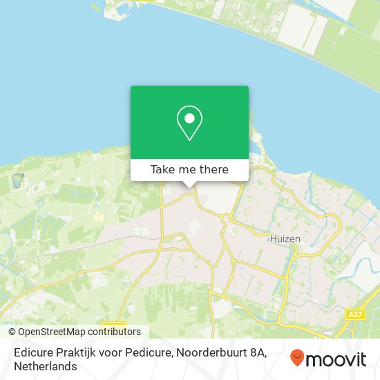 Edicure Praktijk voor Pedicure, Noorderbuurt 8A kaart