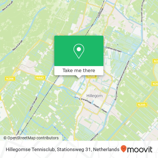 Hillegomse Tennisclub, Stationsweg 31 kaart