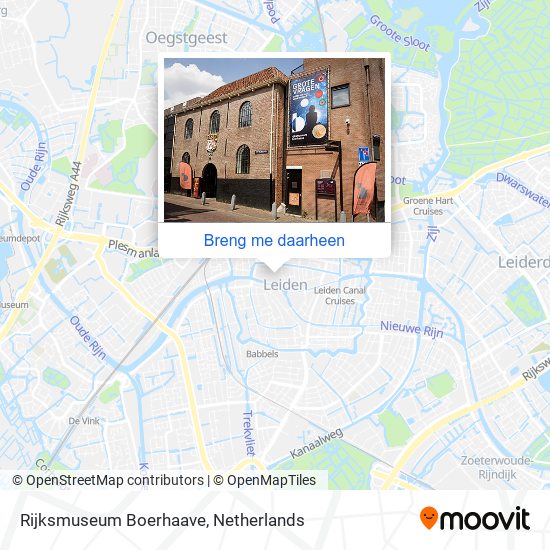 Rijksmuseum Boerhaave kaart