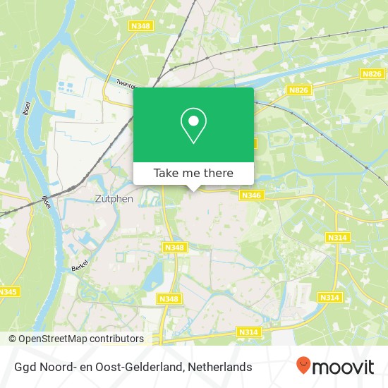 Ggd Noord- en Oost-Gelderland, Rijksstraatweg 65 kaart