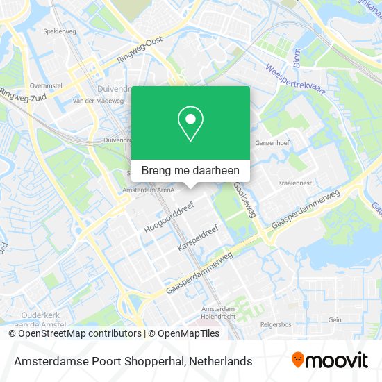 Amsterdamse Poort Shopperhal kaart