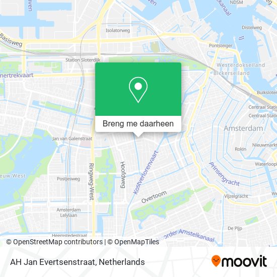 AH Jan Evertsenstraat kaart