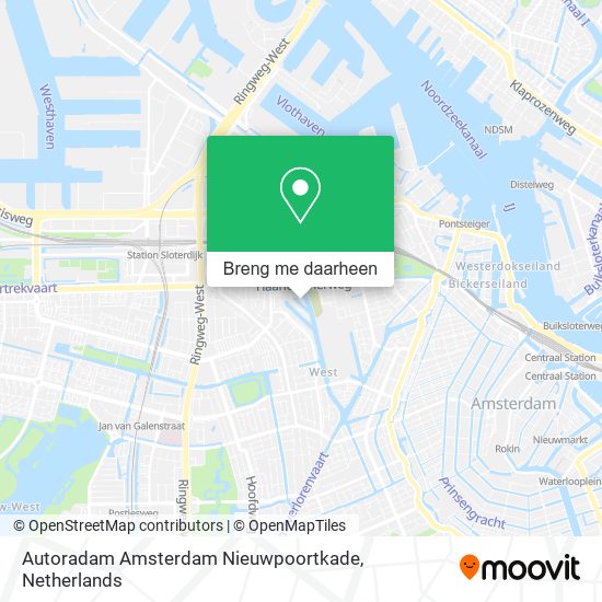 Autoradam Amsterdam Nieuwpoortkade kaart