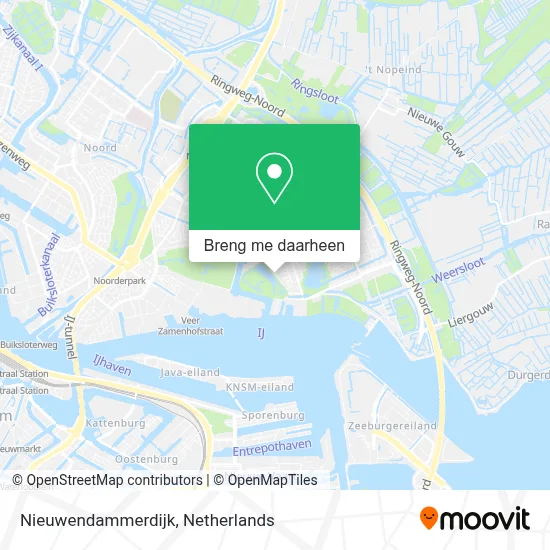 Nieuwendammerdijk kaart