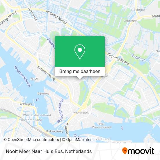 Nooit Meer Naar Huis Bus kaart