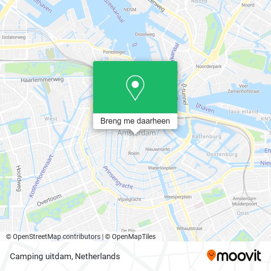 Camping uitdam kaart