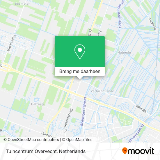 Tuincentrum Overvecht kaart