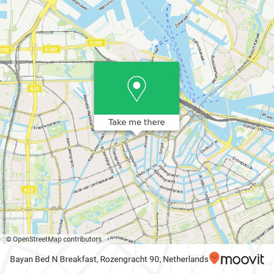 Bayan Bed N Breakfast, Rozengracht 90 kaart