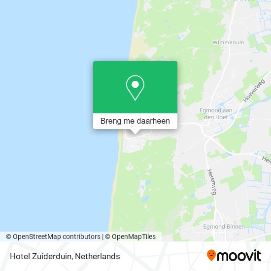 Hotel Zuiderduin kaart