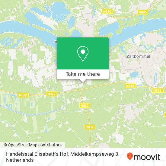 Handelsstal Elisabeth's Hof, Middelkampseweg 3 kaart
