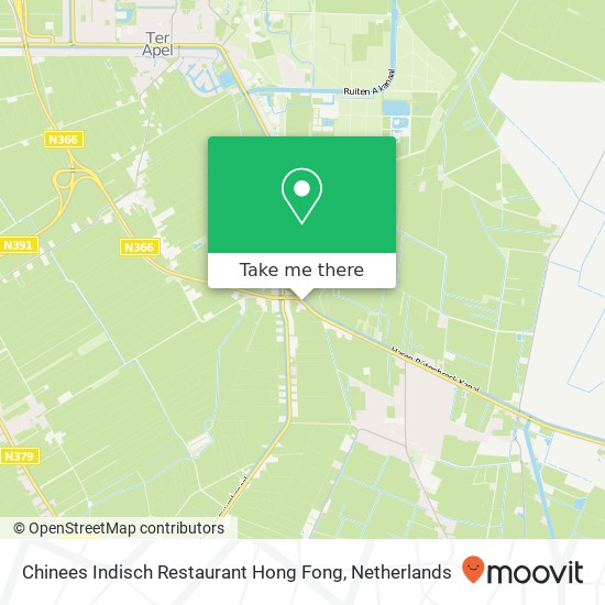 Chinees Indisch Restaurant Hong Fong kaart