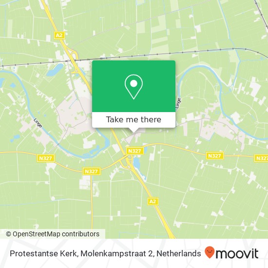 Protestantse Kerk, Molenkampstraat 2 kaart
