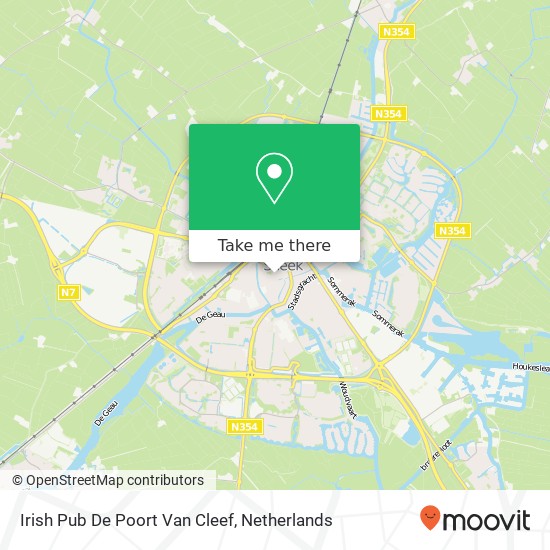 Irish Pub De Poort Van Cleef kaart