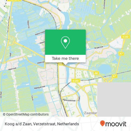 Koog a/d Zaan, Verzetstraat kaart