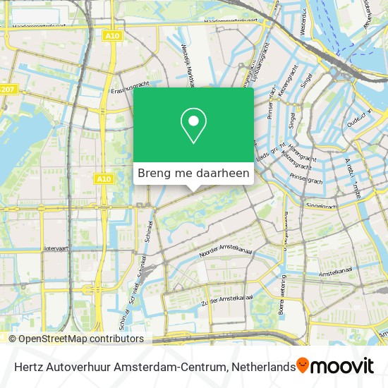 Hertz Autoverhuur Amsterdam-Centrum kaart