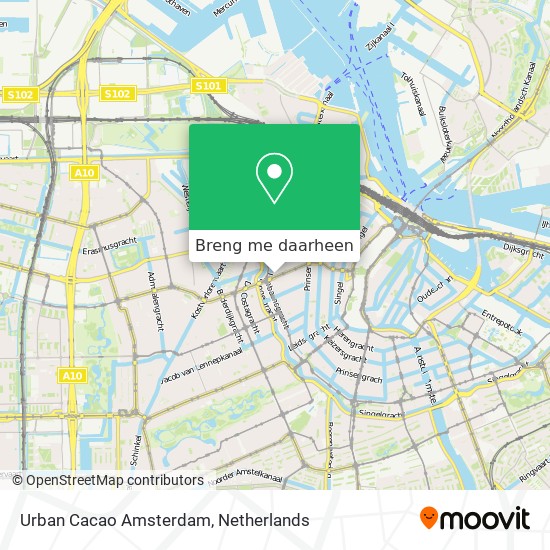 Urban Cacao Amsterdam kaart