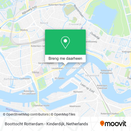 Boottocht Rotterdam - Kinderdijk kaart