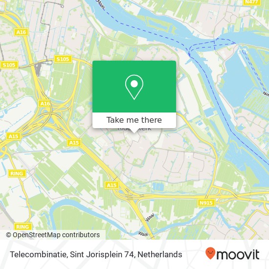Telecombinatie, Sint Jorisplein 74 kaart
