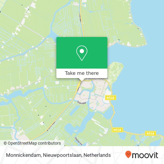Monnickendam, Nieuwpoortslaan kaart