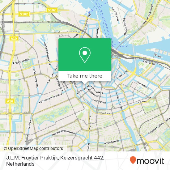 J.L.M. Fruytier Praktijk, Keizersgracht 442 kaart