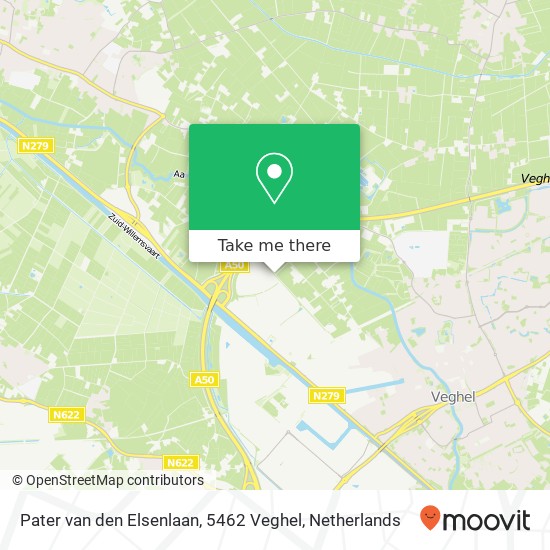 Pater van den Elsenlaan, 5462 Veghel kaart