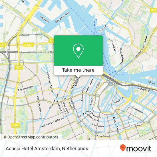 Acacia Hotel Amsterdam, Lindengracht 251 kaart
