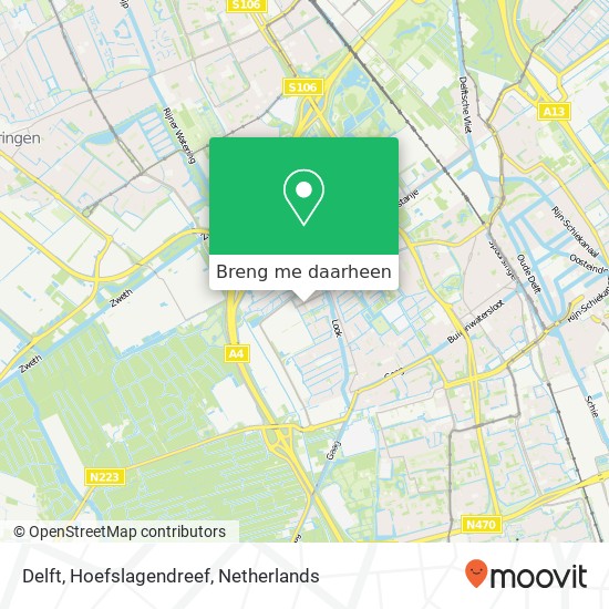 Delft, Hoefslagendreef kaart