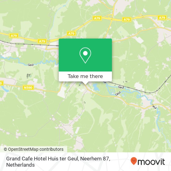 Grand Cafe Hotel Huis ter Geul, Neerhem 87 kaart