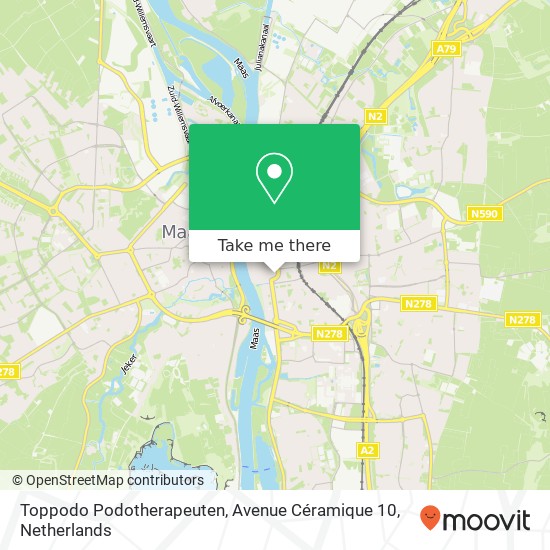 Toppodo Podotherapeuten, Avenue Céramique 10 kaart