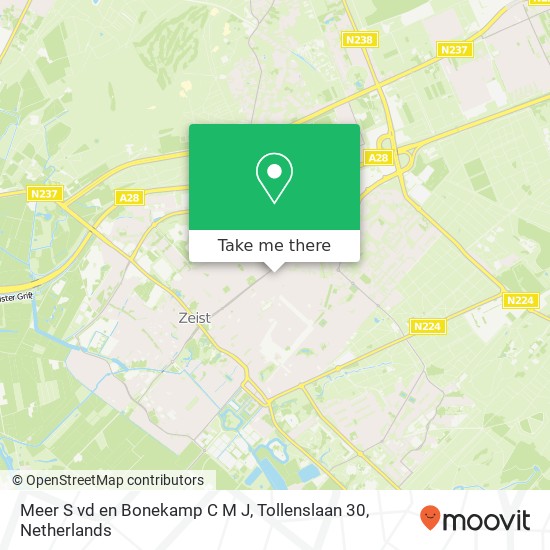 Meer S vd en Bonekamp C M J, Tollenslaan 30 kaart