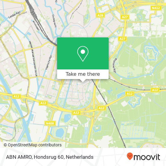 ABN AMRO, Hondsrug 60 kaart