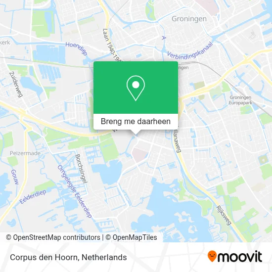 Corpus den Hoorn kaart