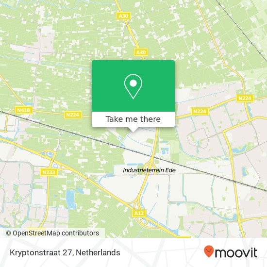 Kryptonstraat 27, 6718 WR Ede kaart