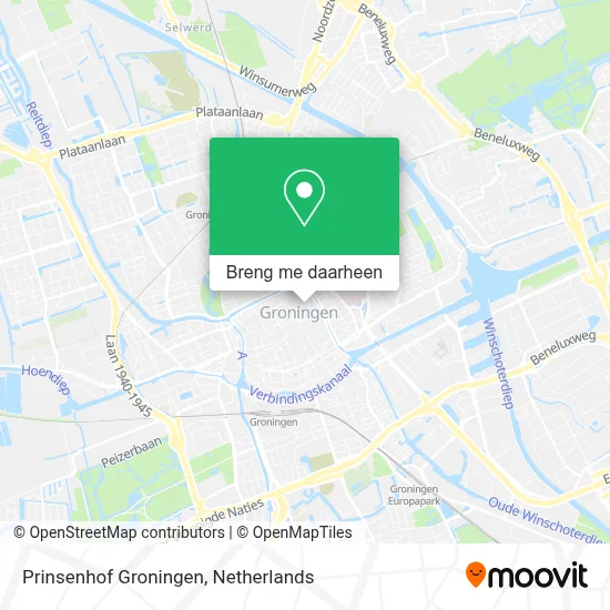Prinsenhof Groningen kaart
