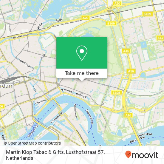 Martin Klop Tabac & Gifts, Lusthofstraat 57 kaart