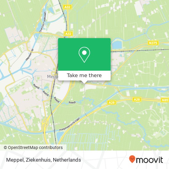 Meppel, Ziekenhuis kaart