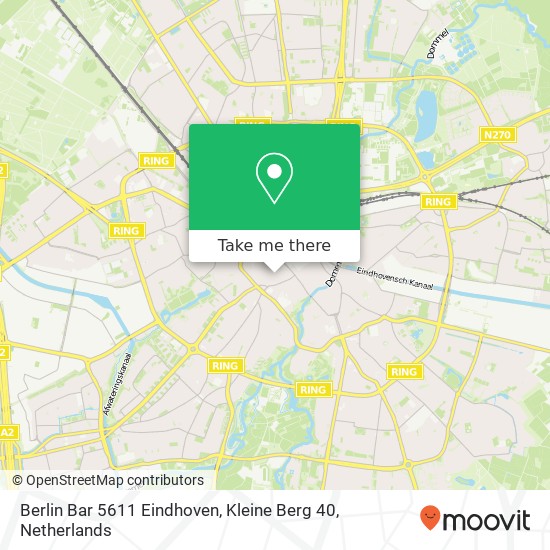 Berlin Bar 5611 Eindhoven, Kleine Berg 40 kaart