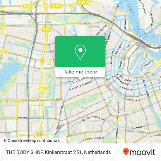 THE BODY SHOP, Kinkerstraat 251 kaart