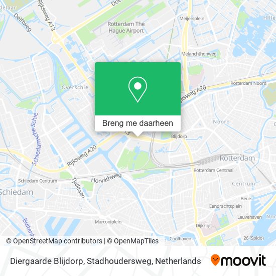 Diergaarde Blijdorp, Stadhoudersweg kaart