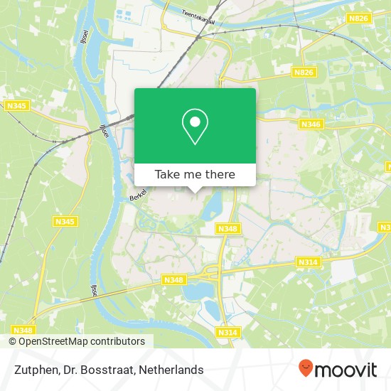 Zutphen, Dr. Bosstraat kaart