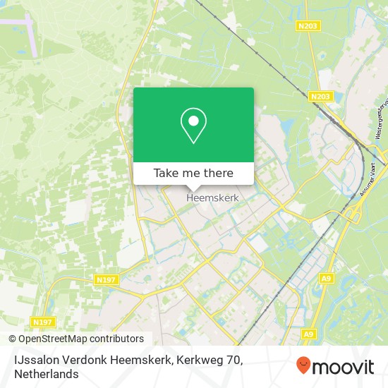 IJssalon Verdonk Heemskerk, Kerkweg 70 kaart