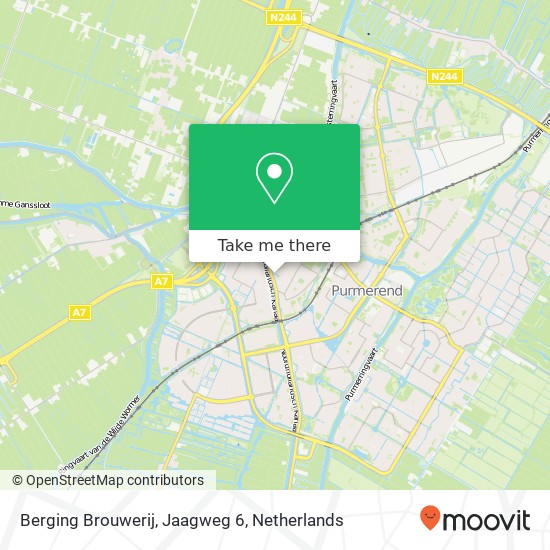 Berging Brouwerij, Jaagweg 6 kaart