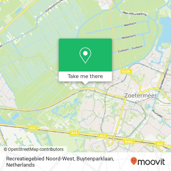 Recreatiegebied Noord-West, Buytenparklaan kaart