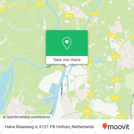 Halve Maanweg 6, 6121 PB Holtum kaart