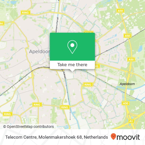 Telecom Centre, Molenmakershoek 68 kaart