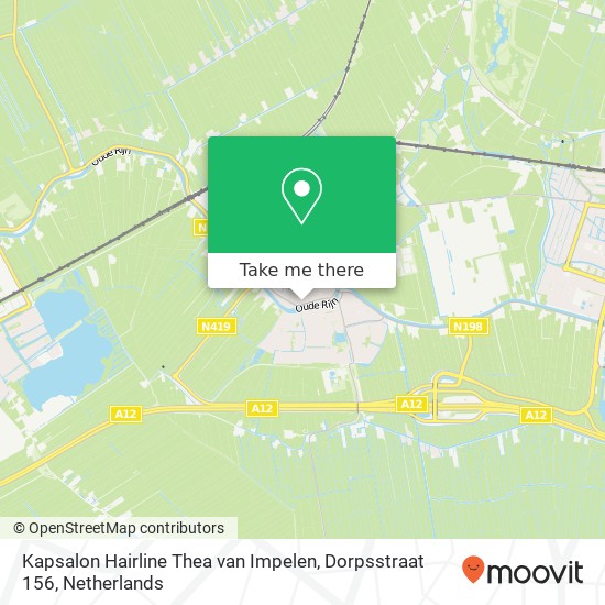 Kapsalon Hairline Thea van Impelen, Dorpsstraat 156 kaart